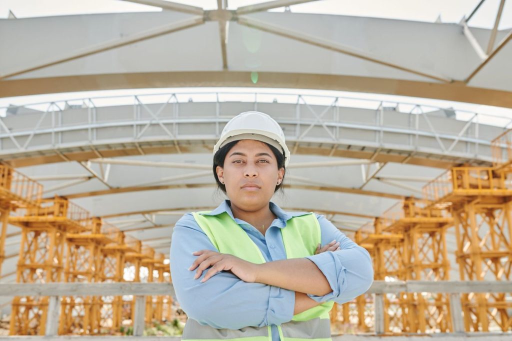 A construction manager on site